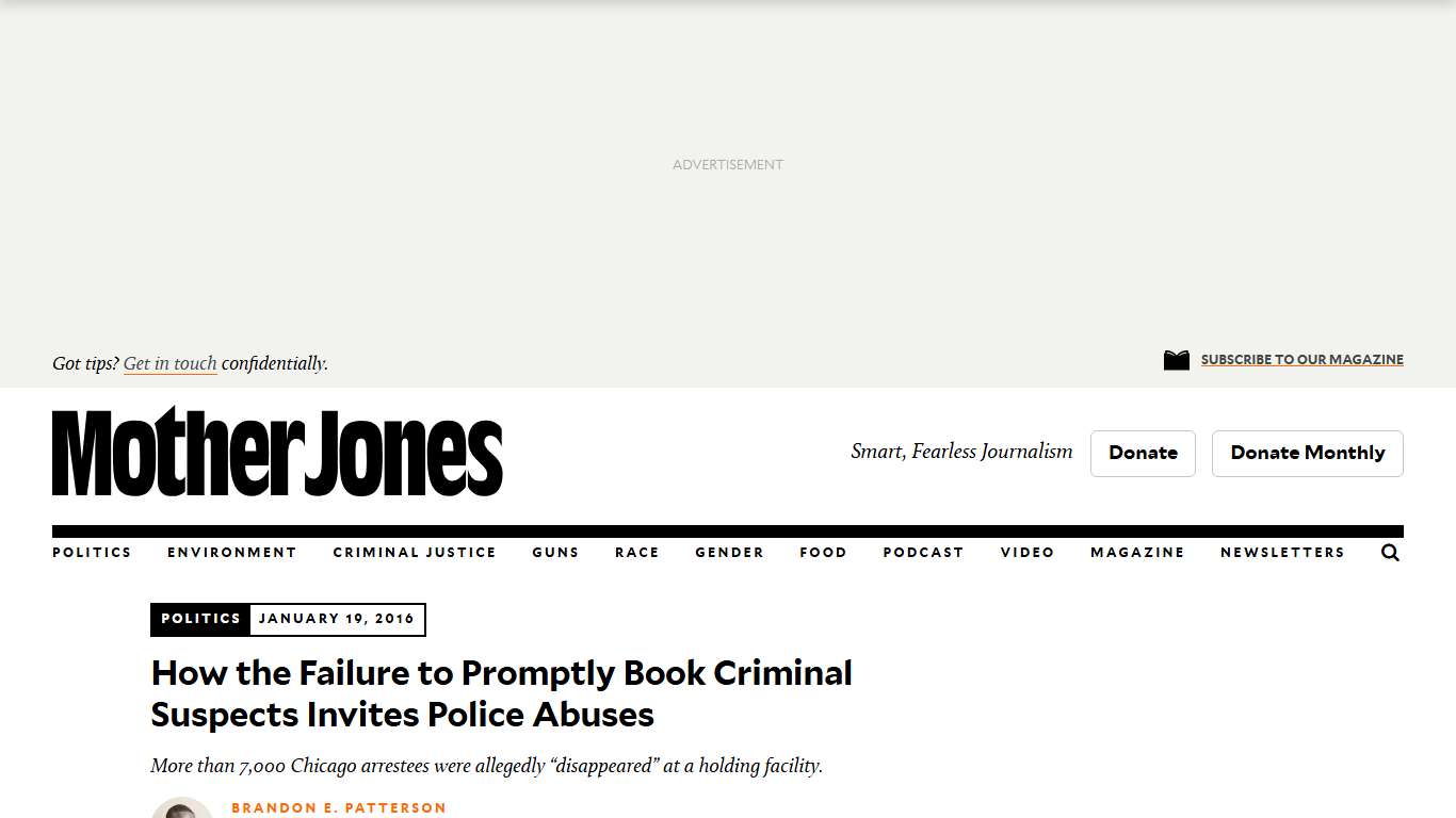 How the Failure to Promptly Book Criminal Suspects Invites Police Abuses – Mother Jones