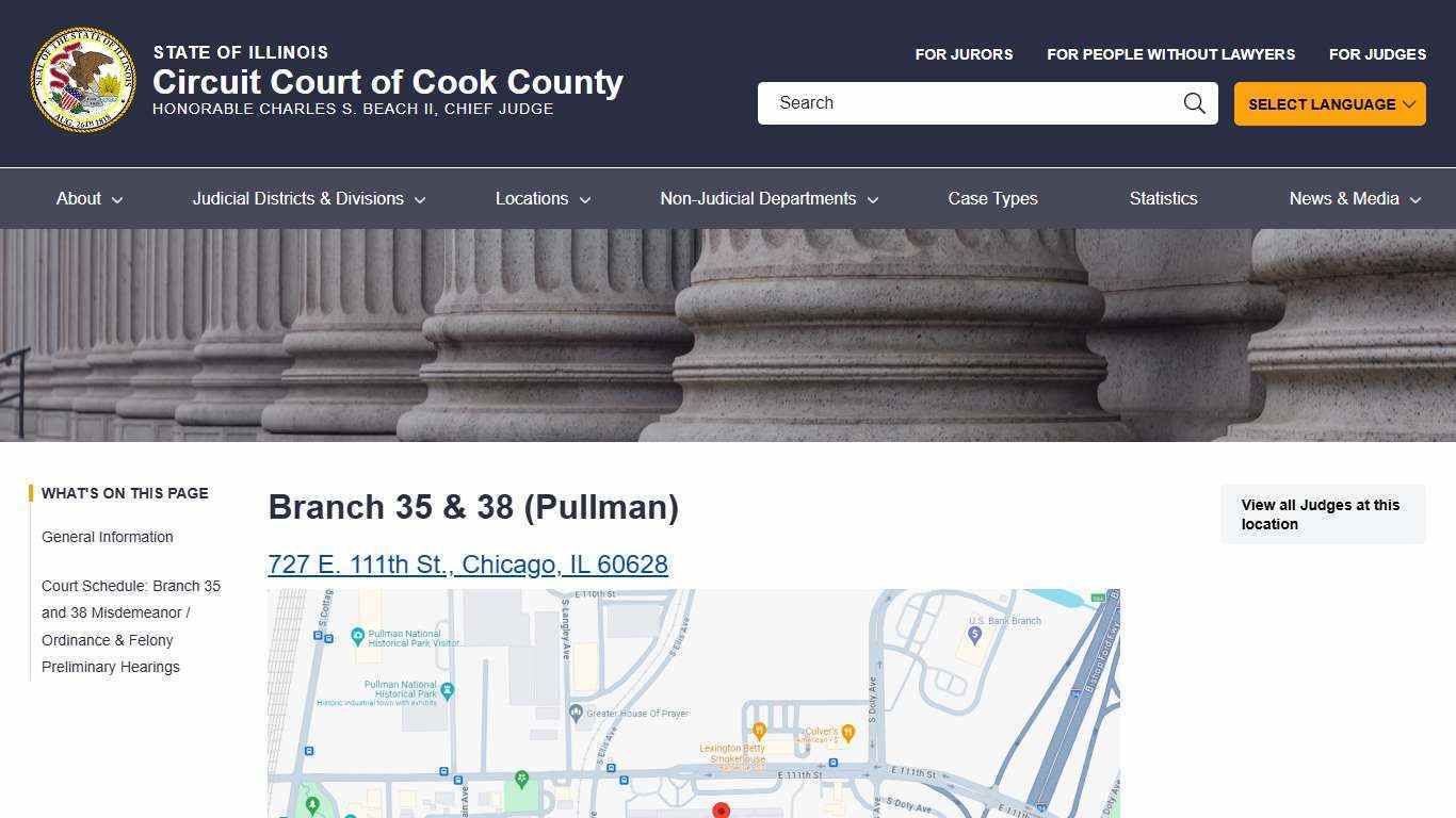 Branch 35 & 38 (Pullman) | Circuit Court of Cook County